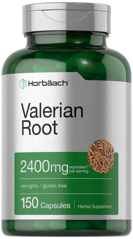 Horbäach Baldrianwurzel Kapseln | 150 Stück | Extrakt Nahrungsergänzungsmittel | Nicht-GVO, Glutenfrei