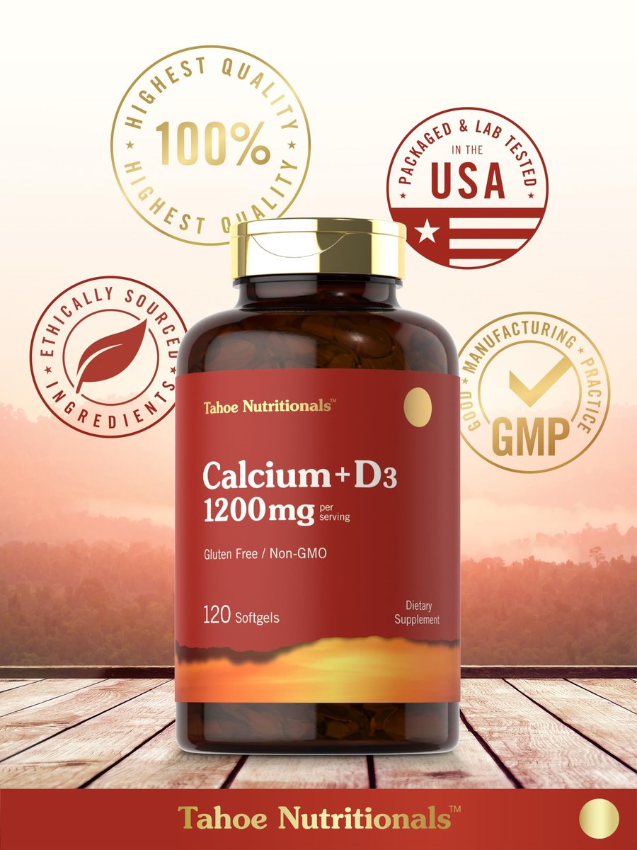 Carlyle Calcium 1200 mg mit Vitamin D3 | 120 Softgels | Nahrungsergänzungsmittel für Männer und Frauen | Nicht-GVO & Glutenfrei