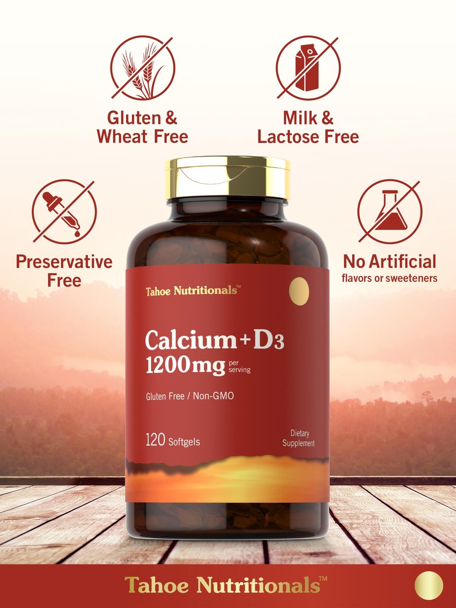 Carlyle Calcium 1200 mg mit Vitamin D3 | 120 Softgels | Nahrungsergänzungsmittel für Männer und Frauen | Nicht-GVO & Glutenfrei