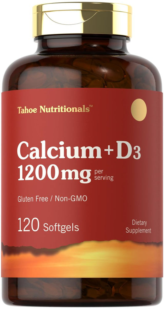 Carlyle Calcium 1200 mg mit Vitamin D3 | 120 Softgels | Nahrungsergänzungsmittel für Männer und Frauen | Nicht-GVO & Glutenfrei