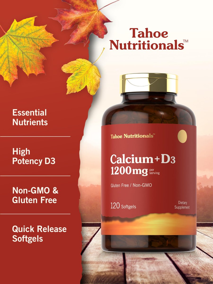 Carlyle Calcium 1200 mg mit Vitamin D3 | 120 Softgels | Nahrungsergänzungsmittel für Männer und Frauen | Nicht-GVO & Glutenfrei