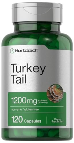 Horbäach Truthahnschwanz-Pilzkapseln | 120 Kapseln | Nicht-GVO & glutenfrei
