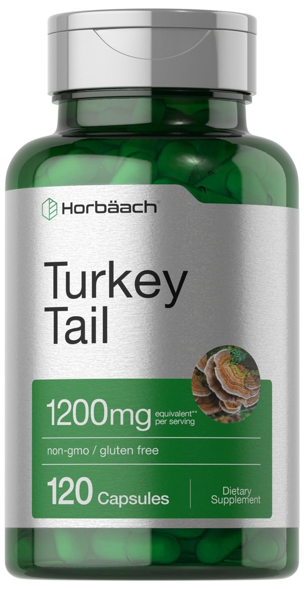 Horbäach Truthahnschwanz-Pilzkapseln | 120 Kapseln | Nicht-GVO & glutenfrei
