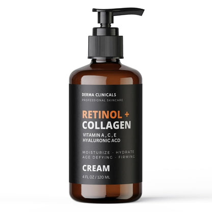 Retinol + Kollagen, Hyaluronsäure, Vitamin C Anti-Aging Gesichtscreme, Tag- und Nacht-Feuchtigkeitscreme, Anti-Falten-Creme für das Gesicht, Straffende Creme - 118 ml