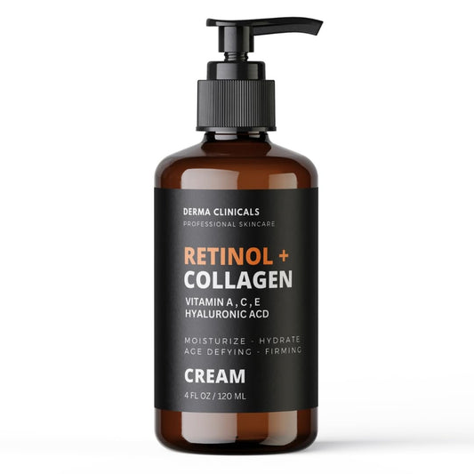 Retinol + Kollagen, Hyaluronsäure, Vitamin C Anti-Aging Gesichtscreme, Tag- und Nacht-Feuchtigkeitscreme, Anti-Falten-Creme für das Gesicht, Straffende Creme - 118 ml
