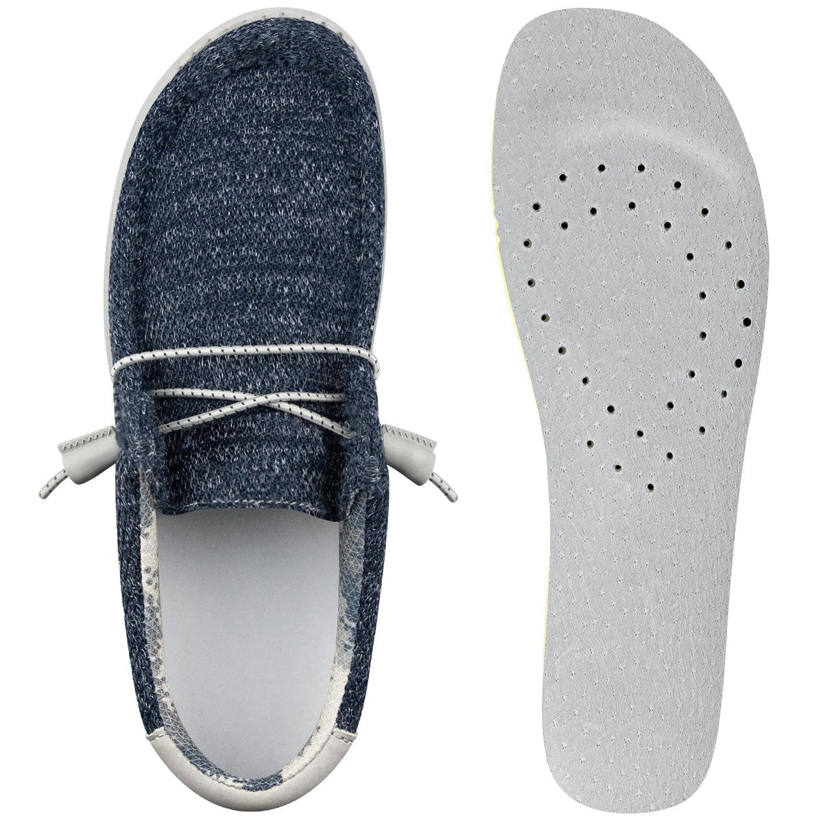 Endoto Classic Einlegesohlen für Hey Dude Herren Wally Schuhe Ersatz, Fußbett Einlagen Bequem & Leicht (US Größe M11 / EU Größe 44)