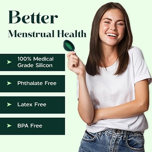SHORDY Wiederverwendbare Menstruationsscheibe Set aus 2 (Klein & Groß), 100% medizinisches Silikon, Flexibel & Auslaufsicher, Umweltfreundliche Damenhygiene | Alternative zu Tampons, Binden & Menstruationstassen (Grün)