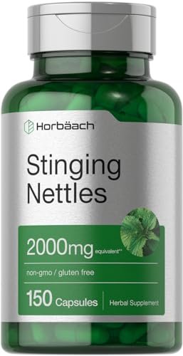 Horbäach Brennnessel Kapseln | 150 Stück | Pflanzlicher Blattextrakt | Non-GMO, Glutenfrei