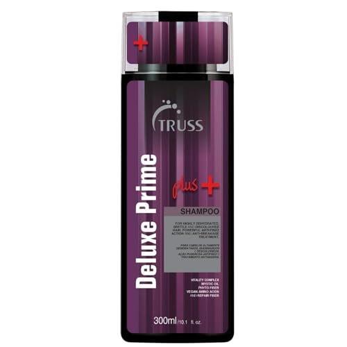 TRUSS Deluxe Prime Plus+ Shampoo für trockenes und geschädigtes Haar - Feuchtigkeitsspendendes Shampoo für Frauen & Männer - Frizz-Kontrolle & Schutz vor Haarbruch - Verbessert natürlichen Glanz - Ohne Salzzusätze (300 ml)