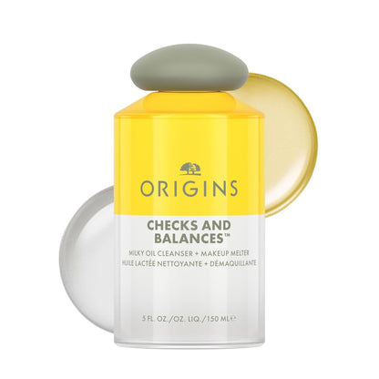 Origins Checks and Balances Milky Oil Cleanser + Makeup Melter – Sanfte Reinigung & Make-up-Entfernung mit Squalan und pflanzlichem Glycerin, 150 ml