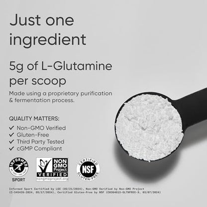 Sports Research L-Glutamin – Muskelregeneration, Immunsystem & Darmgesundheit – 5 g pro Portion – 300 g Pulver