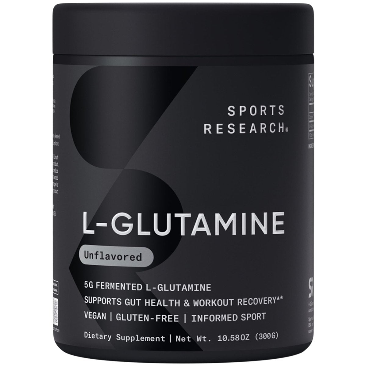 Sports Research L-Glutamin – Muskelregeneration, Immunsystem & Darmgesundheit – 5 g pro Portion – 300 g Pulver