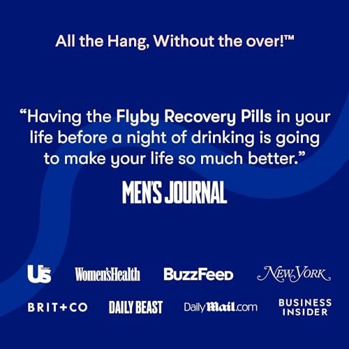 Flyby Recovery Supplement mit DHM – Vor und nach dem Trinken: Kapseln mit Mariendistel, Vitamin C, B-Vitaminen, Ginseng, Aktivkohle – Hergestellt in den USA, 20 Stück