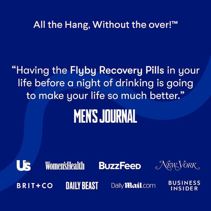 Flyby Recovery Supplement mit DHM – Vor und nach dem Trinken: Kapseln mit Mariendistel, Vitamin C, B-Vitaminen, Ginseng, Aktivkohle – Hergestellt in den USA, 20 Stück