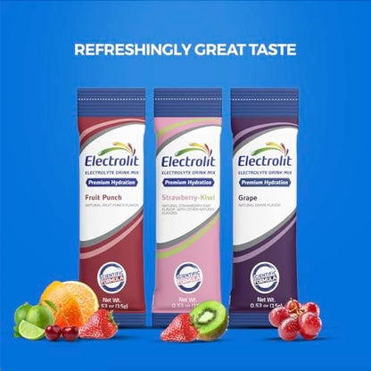 Electrolit Elektrolyte Pulver-Päckchen, 6er-Pack mit Geschmacksvariationen – Hydrationsgetränk für Sport & Alltag, glutenfrei