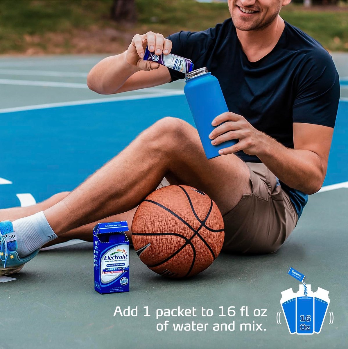 Electrolit Elektrolyte Pulver-Päckchen, 6er-Pack mit Geschmacksvariationen – Hydrationsgetränk für Sport & Alltag, glutenfrei