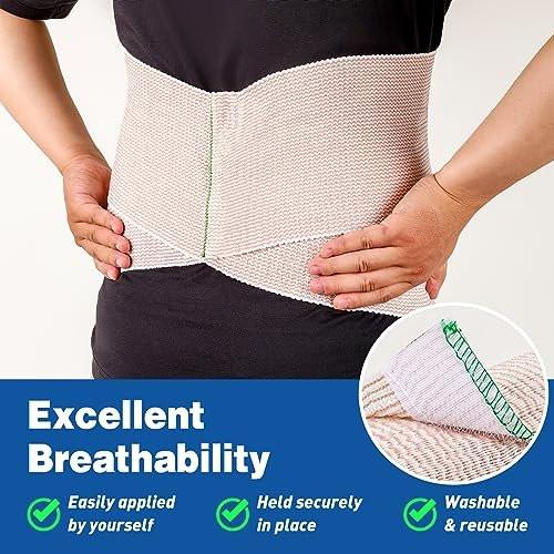 AZEN Premium 5er-Pack elastische Binde 15 cm, Kompressionswickel für Beine, Knöchel, Knie, Bauch, Körper, latexfrei, Lymphödem-Wickel für Beine