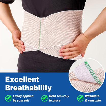 AZEN Premium 5er-Pack elastische Binde 15 cm, Kompressionswickel für Beine, Knöchel, Knie, Bauch, Körper, latexfrei, Lymphödem-Wickel für Beine
