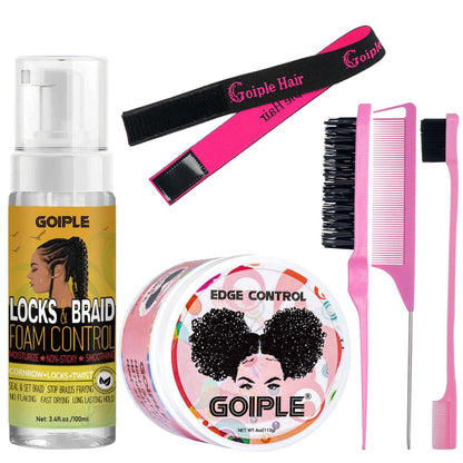 Goiple Edge Control Wax starke Fixierung – geschmeidiger Gel für schwarzes Haar, kein Flocken oder Rückstände, 6er-Pack (0,57 Fl Oz)