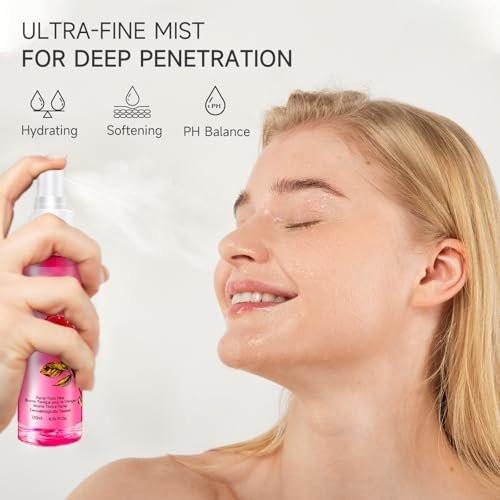 BIOCHEM Rosa Vita Tonic Mist – 3-in-1 Rosenwasser Toner, Gesichtsspray & Make-up Finishing Spray mit Rosenöl & Vitamin B | Feuchtigkeitsspendend & pH-ausgleichend für alle Hauttypen (120 ml)