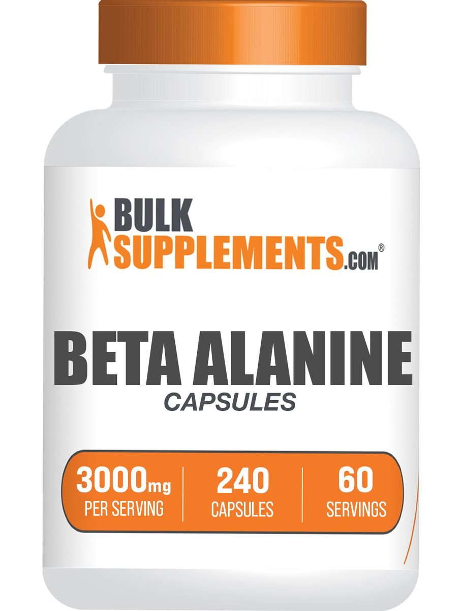 Beta-Alanin Kapseln (3000 mg) - 240 Kapseln - Glutenfrei, Pre-Workout Supplement von BulkSupplements
