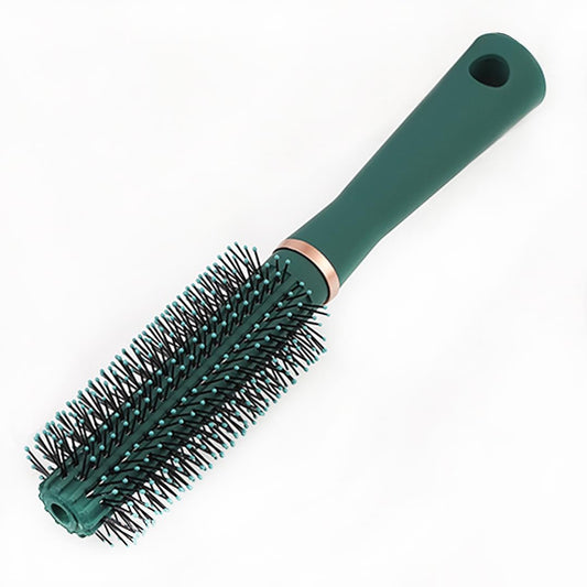 Reazana Styling-Bürste – Antistatische Entwirrungsbürste für schnelles Föhnen, Nylonstifte mit Kugelspitzen, Massage-Haarbürste für nasses und trockenes Haar, rund, grün