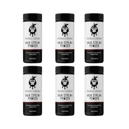 Tribal Chimp Haarstyling-Puder – Unsichtbarer Halt & Volumen für den ganzen Tag – 6er-Set (10g)