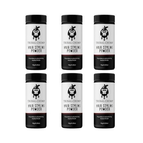 Tribal Chimp Haarstyling-Puder – Unsichtbarer Halt & Volumen für den ganzen Tag – 6er-Set (10g)