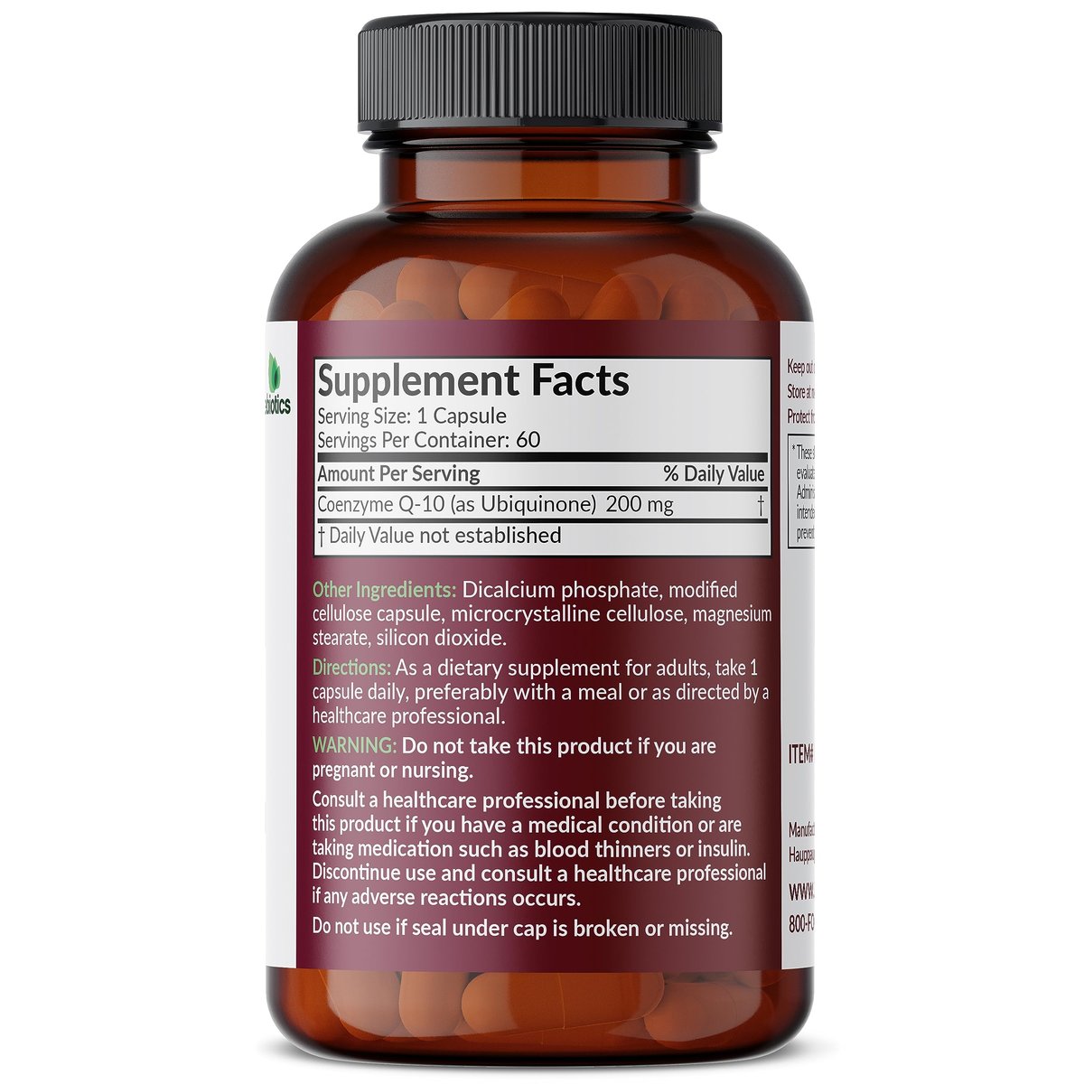 Futurebiotics CoQ10 200 mg – Energie für die Zellen, 60 vegane Kapseln