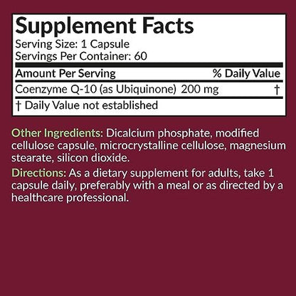 Futurebiotics CoQ10 200 mg – Energie für die Zellen, 60 vegane Kapseln