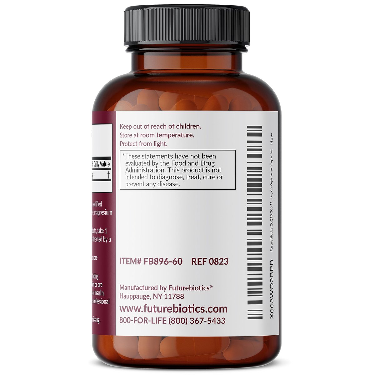 Futurebiotics CoQ10 200 mg – Energie für die Zellen, 60 vegane Kapseln