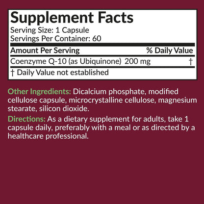 Futurebiotics CoQ10 200 mg – Energie für die Zellen, 60 vegane Kapseln