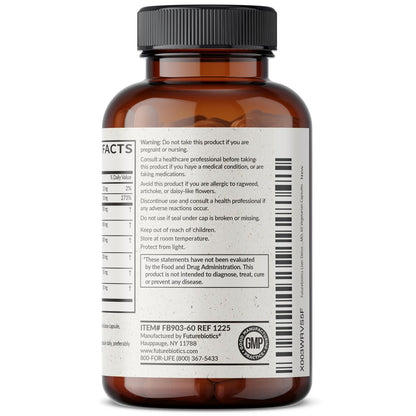 Futurebiotics Leberentgiftung – Fortschrittliche Entgiftungs- und Reinigungsformel zur Unterstützung einer gesunden Leberfunktion mit Mariendistel, Löwenzahn, Kurkuma, Artischockenblatt und mehr, nicht gentechnisch verändert, 60 vegane Kapseln