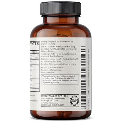 Futurebiotics Leberentgiftung – Fortschrittliche Entgiftungs- und Reinigungsformel zur Unterstützung einer gesunden Leberfunktion mit Mariendistel, Löwenzahn, Kurkuma, Artischockenblatt und mehr, nicht gentechnisch verändert, 60 vegane Kapseln