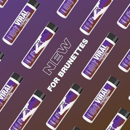 Celeb Luxury Viral Colorwash Purple for Brunettes - Farbconditioner für kühle Brauntöne, 8,25 Fl Oz