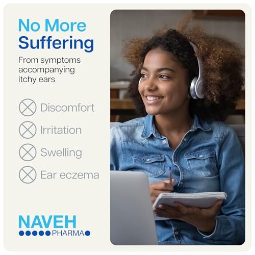 NAVEH PHARMA® Juckreiz-Linderung & Ohrenreiniger | Ohrenspray gegen Ekzeme, verstopfte Ohren & Ohrenschmalz | 0,5 Fl Oz
