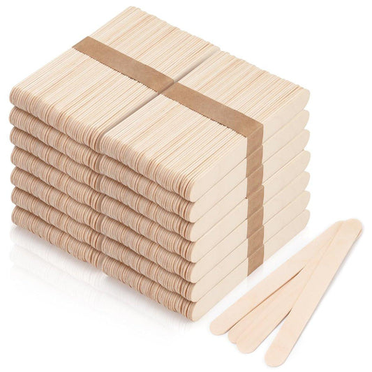 1200 Stück große Holz-Wachsstäbchen, 15 cm Holz-Wachsstäbchen Wachsspatel Applikator, Holzhandwerksstäbchen zur Haarentfernung, Zungenspatel, Eisstiele