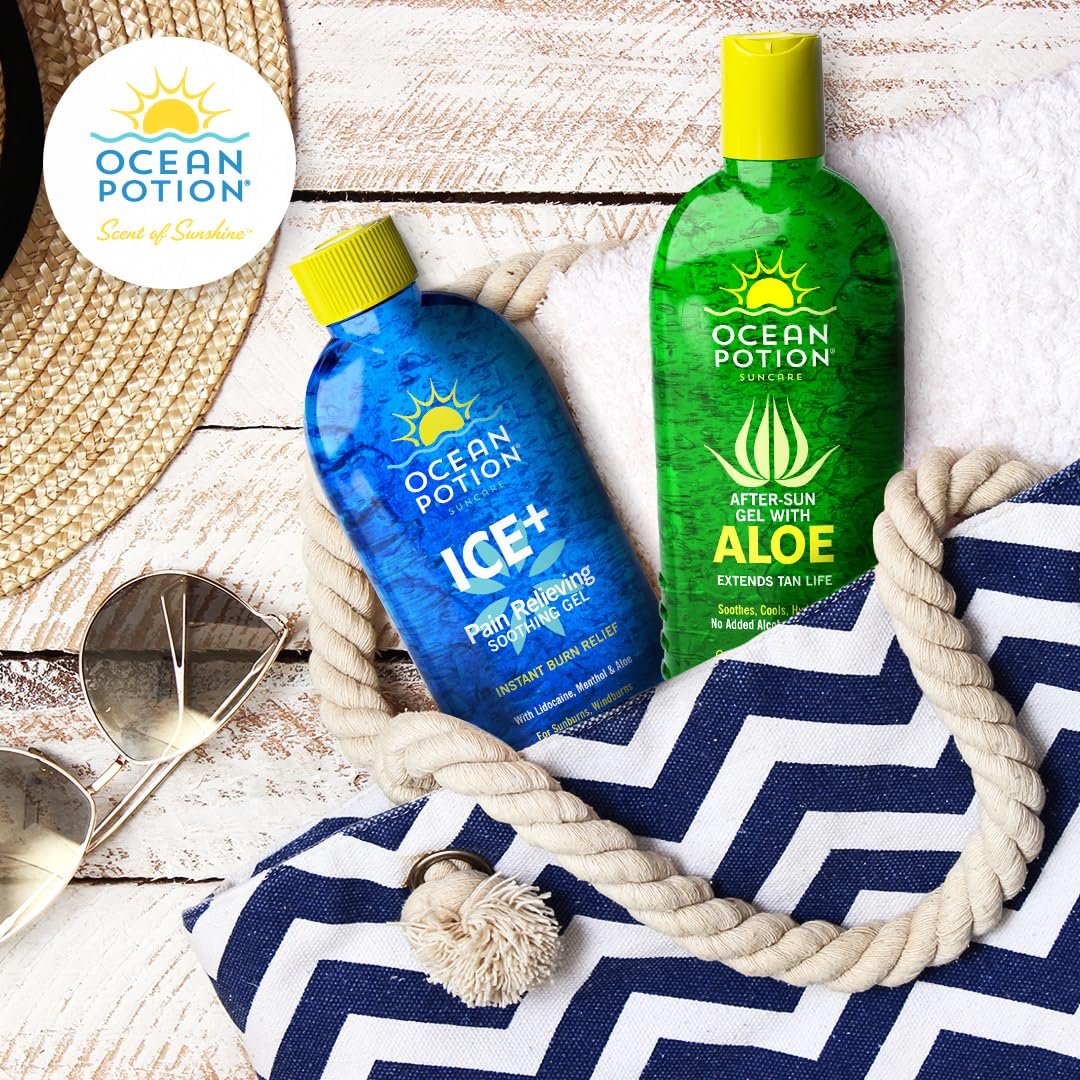 Ocean Potion After Sun Gel – Kühlendes Sonnenbrandgel mit Lidocain, Menthol, Aloe Vera und Teebaumöl, 240 ml
