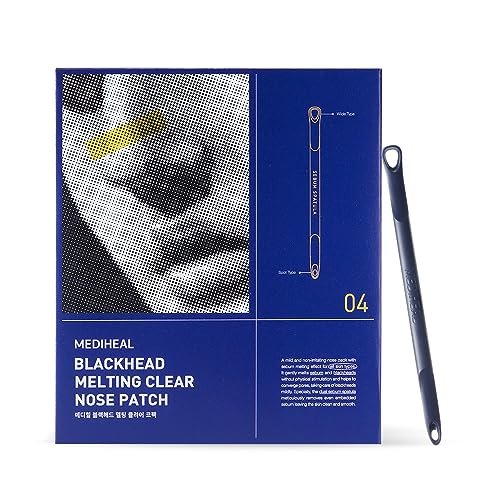 Mediheal Blackhead Melting Clear Nose Patch (4er-Pack) – 3-Schritte Porenschmelz- und Beruhigungspflaster inkl. Mitesser-Entferner-Werkzeug