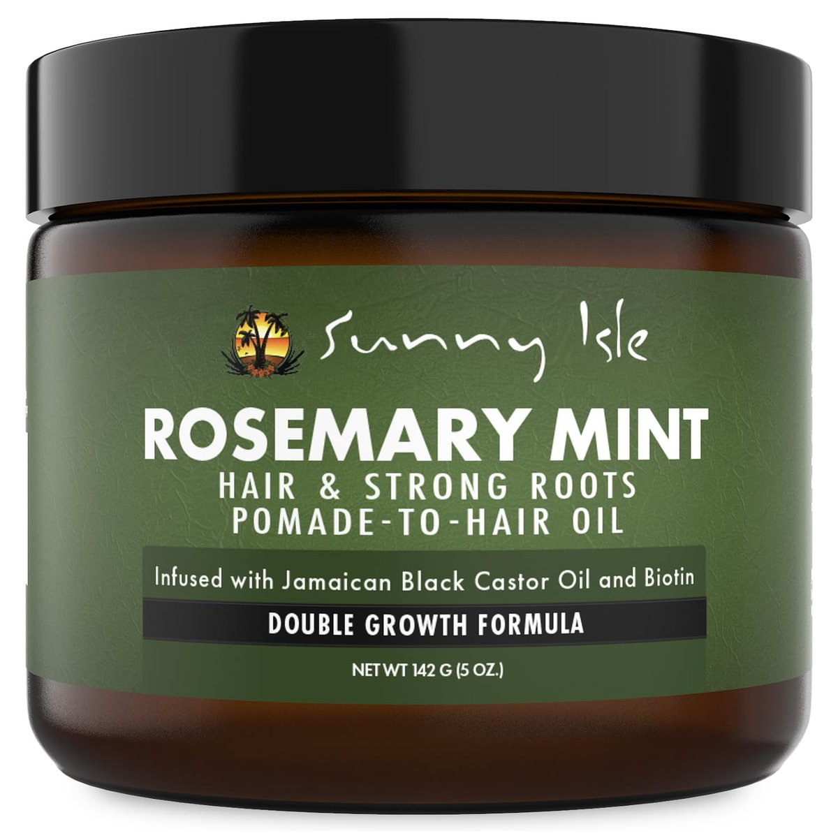 Sunny Isle Rosmarin-Minze Haar- & Stärkende Wurzel Pomade mit Biotin und Jamaican Black Castor Oil - 5 oz