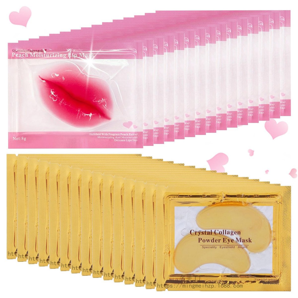30 Paar Lippenmasken & Augenmasken, 24K Gold Unter-Augen-Pflaster gegen geschwollene Augen, Lippenmasken Hautpflege, Geschenke für Brautjungfern, Muttertagsgeschenke, Lehrer-Dankeschön-Geschenke, Bulk-Geschenke, Junggesellinnen-Abschiedsparty-Geschenke