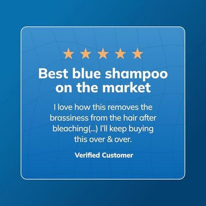 Fanola Wonder Blue Shampoo für Brünette – Farbshampoo für hellbraunes bis platinblondes Haar – neutralisiert Orange- und Messingtöne – vegan & sulfatfrei (1 Liter)