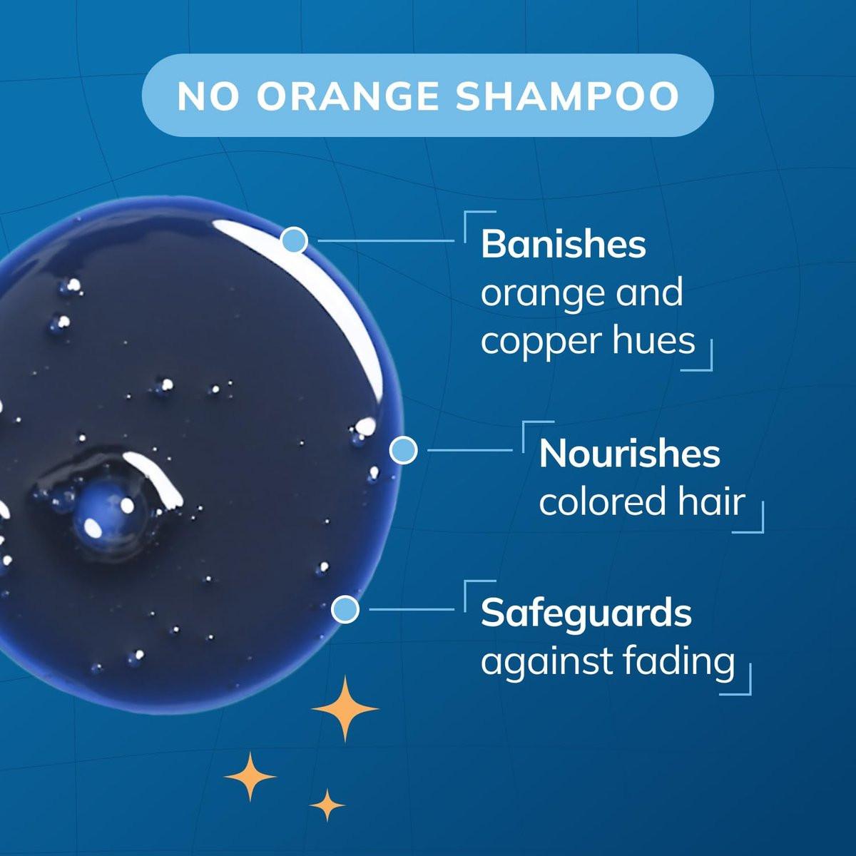 Fanola Wonder Blue Shampoo für Brünette – Farbshampoo für hellbraunes bis platinblondes Haar – neutralisiert Orange- und Messingtöne – vegan & sulfatfrei (1 Liter)