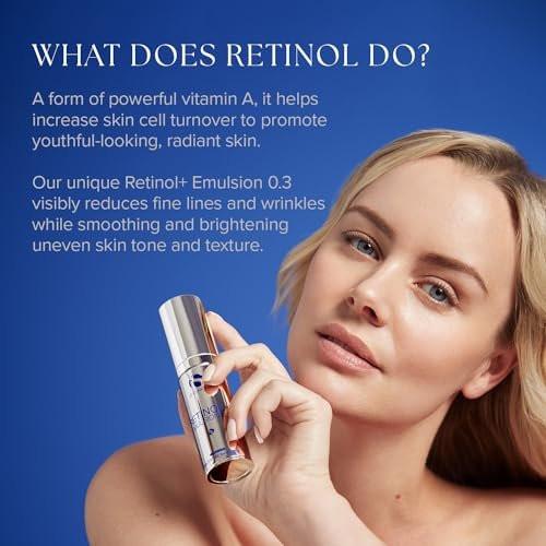 iS Clinical Retinol+ Emulsion 0,3 – Anti-Aging Gesichtscreme zur Reduzierung von feinen Linien und Fältchen, für einen ebenmäßigen Teint