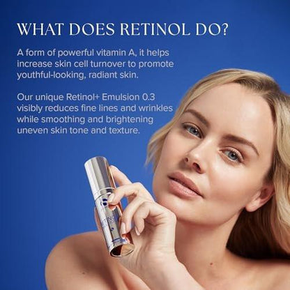iS Clinical Retinol+ Emulsion 0,3 – Anti-Aging Gesichtscreme zur Reduzierung von feinen Linien und Fältchen, für einen ebenmäßigen Teint