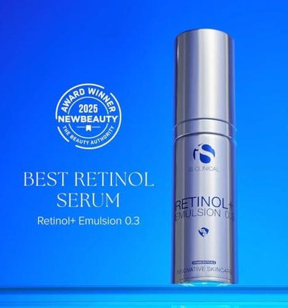 iS Clinical Retinol+ Emulsion 0,3 – Anti-Aging Gesichtscreme zur Reduzierung von feinen Linien und Fältchen, für einen ebenmäßigen Teint