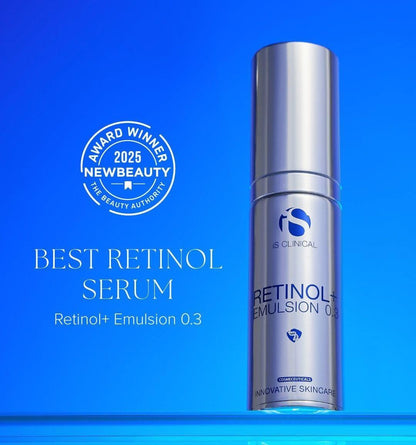 iS Clinical Retinol+ Emulsion 0,3 – Anti-Aging Gesichtscreme zur Reduzierung von feinen Linien und Fältchen, für einen ebenmäßigen Teint