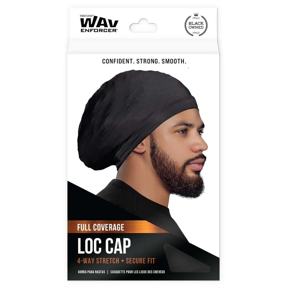 WAV ENFORCER Loc Cap – Schützende Haarhaube aus Vier-Wege-Stretch für Locs, Braids & Twists