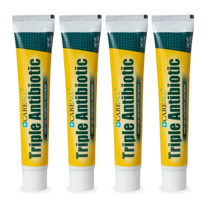 CareAll Triple Antibiotika-Salbe 1,0 oz (4er-Pack) – Erste-Hilfe-Salbe für kleine Schürfwunden, Schnitte und Verbrennungen zur Infektionsvorbeugung – Vergleichbar mit den Wirkstoffen der führenden Marke