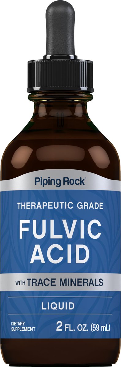 Piping Rock Flüssige Fulvosäure-Tropfen | 60 ml | mit Spurenelementen | Ionisches Nahrungsergänzungsmittel | Vegetarisch, Nicht-GVO & Glutenfrei